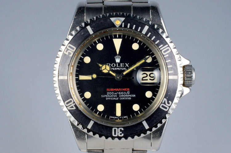 1969 Rolex Red Submariner 1680 Mark I Dial