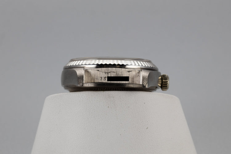 1981 Rolex 18K White Gold Day-Date 18039 with Black Diamond Dial