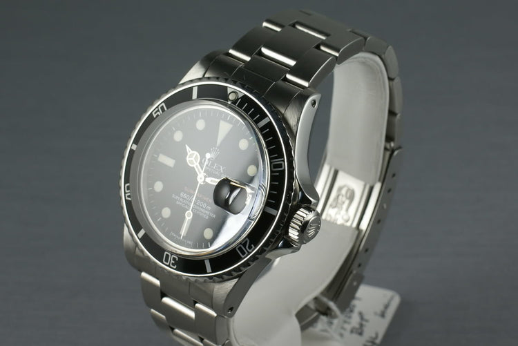 Rolex Red Submariner 1680 Box and Papers