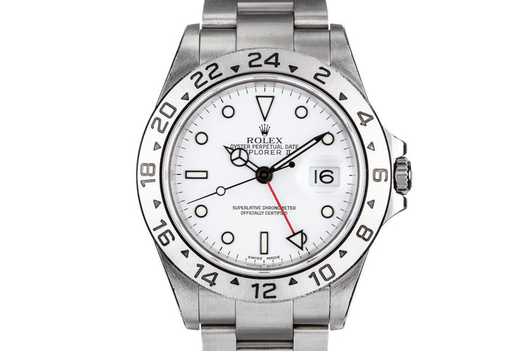 2002 Rolex Explorer II 16570 White Dial