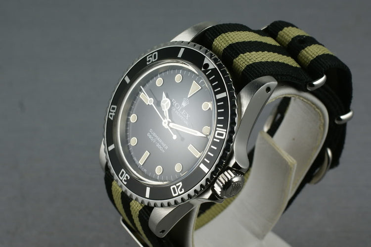 Rolex Submariner Dial 5513 WG surrounds on NATO