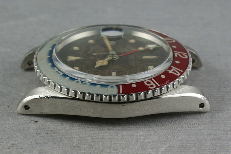 Rolex GMT 1675 Pointy Crown Guard Tropical chapter ring dial