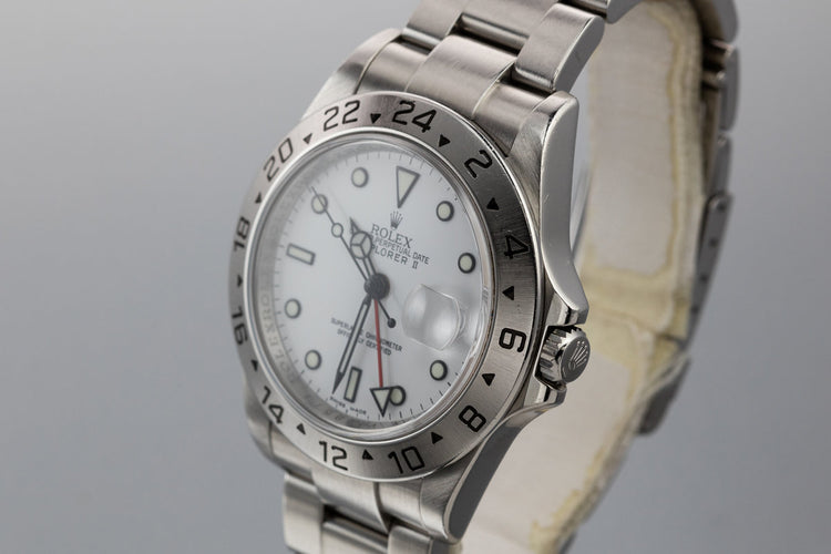 2009 Rolex 3186 Movement Explorer II 16570 White Dial with Box and Papers