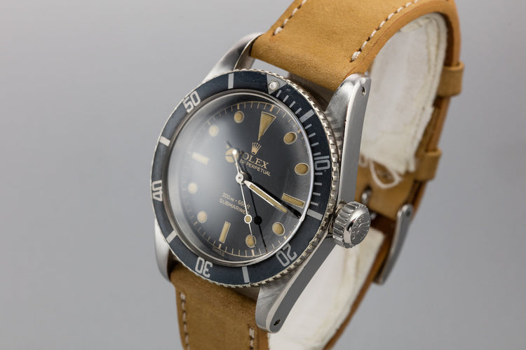 1958 Rolex Submariner 5510 Big Crown with Rare "SWISS" Only Gilt Tritium Dial and Service Papers