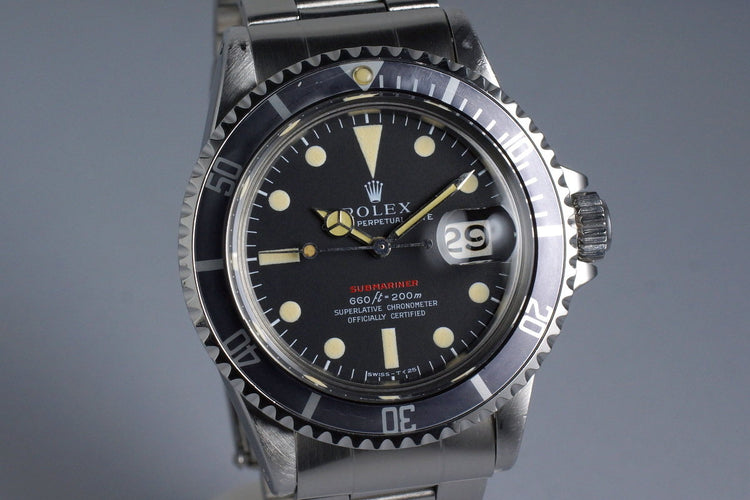 1972 Rolex Red Submariner 1680 Mark IV Dial
