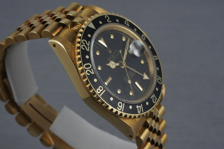 1985 Rolex 18K GMT 16758 with Unpolished Case