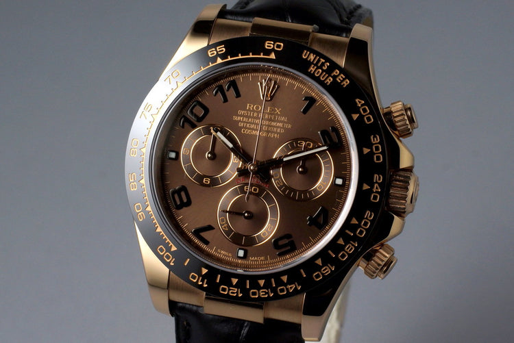 2013 Rolex RG Daytona 116515 Chocolate Arabic Dial with Box and Papers