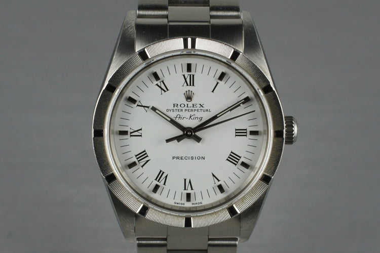 2002 Rolex Air King 14010M with White Roman Dial