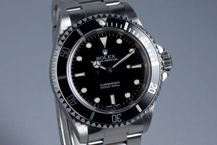 2002 Rolex Submariner 14060M with Box and Papers