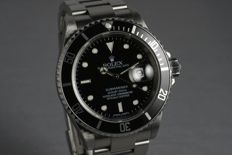 2006 Rolex Submariner 16610T with Box and Papers