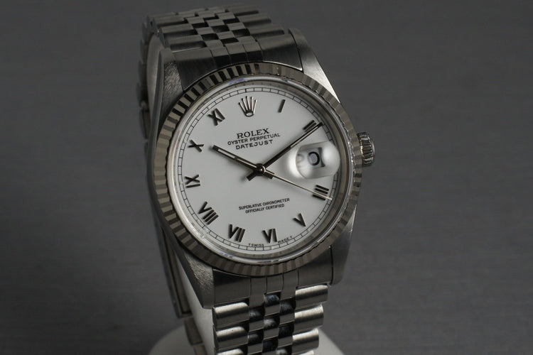 Rolex Datejust: 16234 with White Roman Dial