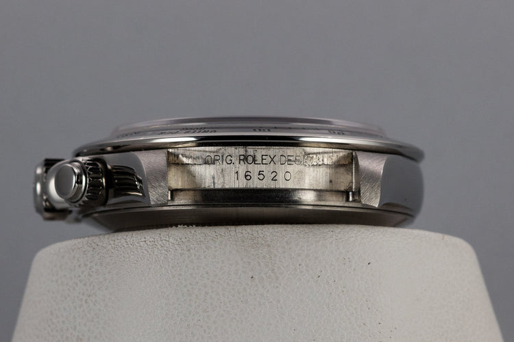 1999 Rolex Zenith Daytona 16520 White Dial with Rolex Service Card