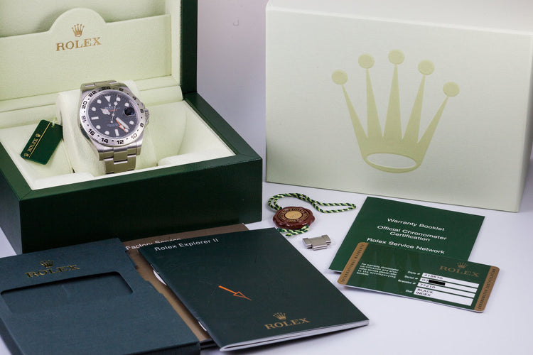 2012 Rolex Explorer II 216570 Black Dial with Box and Papers