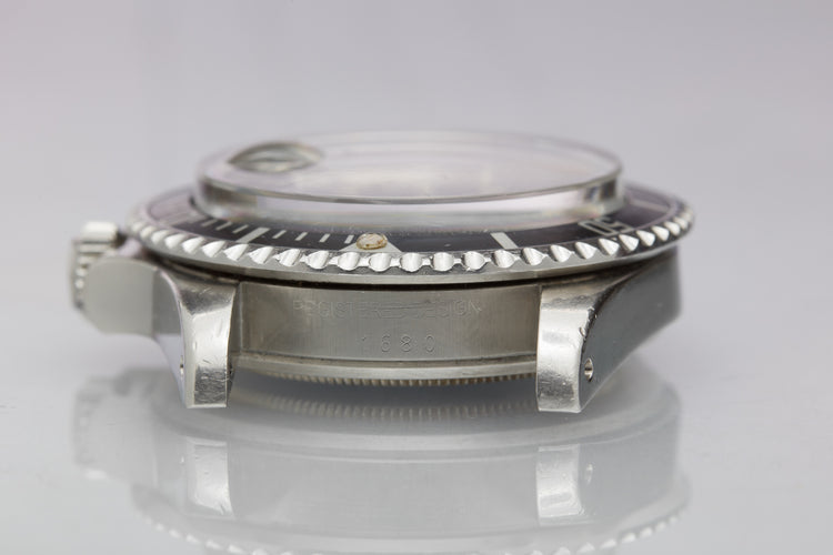 1978 Vintage Rolex Submariner 1680 with Creamy Tritium Lume and Service Papers