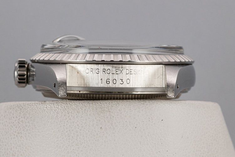 1987 Rolex DateJust 16030 Grey Tapestry Dial with Box and Papers