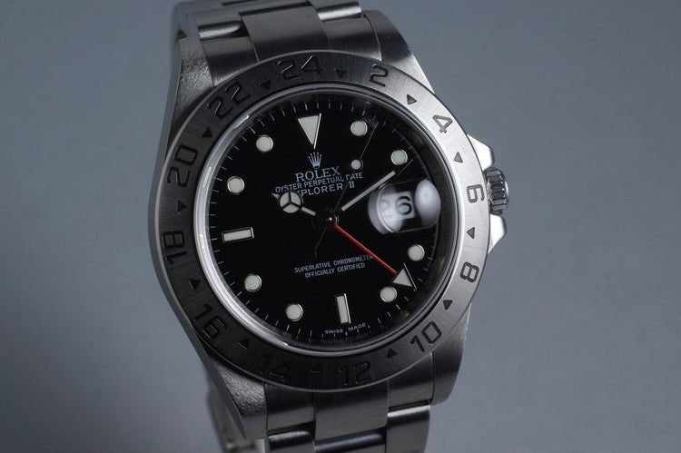 2009 Rolex Explorer II 16570 with 3186 Movement with Box and Papers