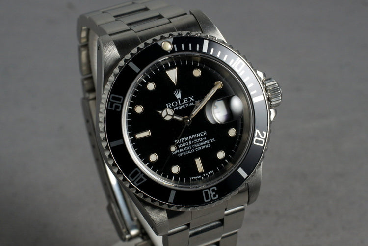 1995 Rolex Submariner 16610 with Box and Papers