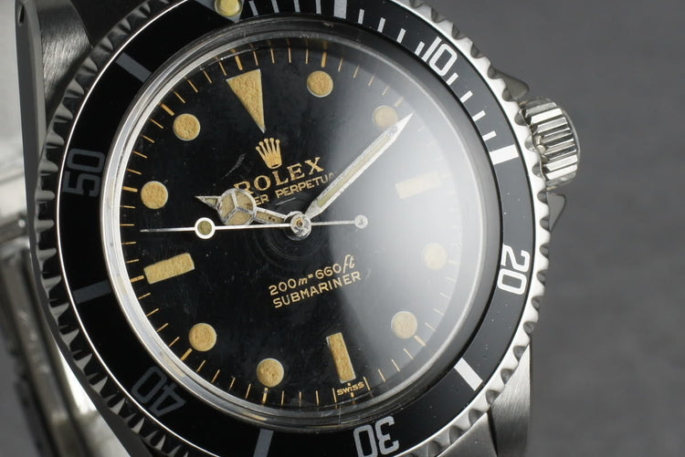 1963 Rolex Submariner 5513 Early PCG SWISS Underline Dial