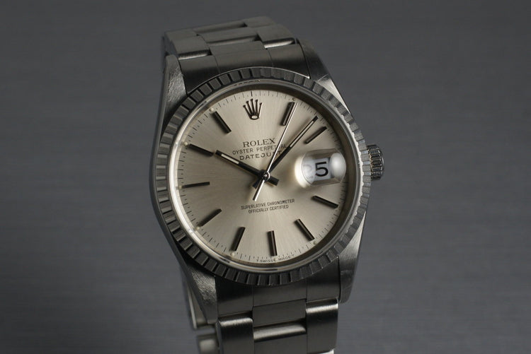 1991 Rolex DateJust 16220 Silver Dial