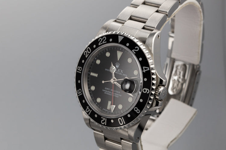 1998 Rolex GMT-Master 16700 Black Bezel with Service Papers