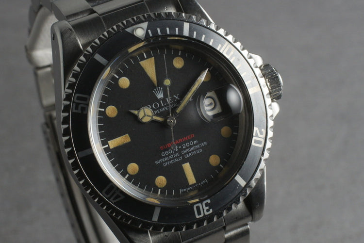 1970 Rolex Red Submariner 1680 with Box and Papers