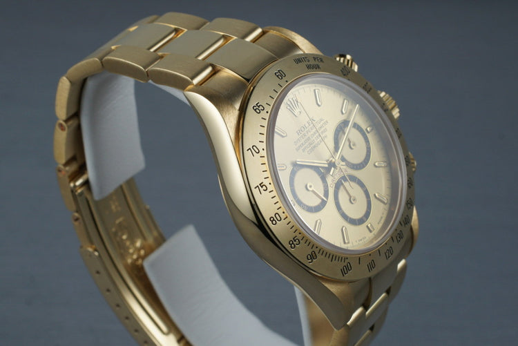 1990 Rolex 18K YG Zenith Daytona 16528 with Box and Papers