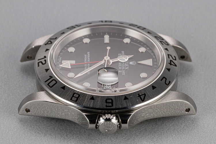 2001 Rolex Explorer II 16570 Black Dial with Box and Papers