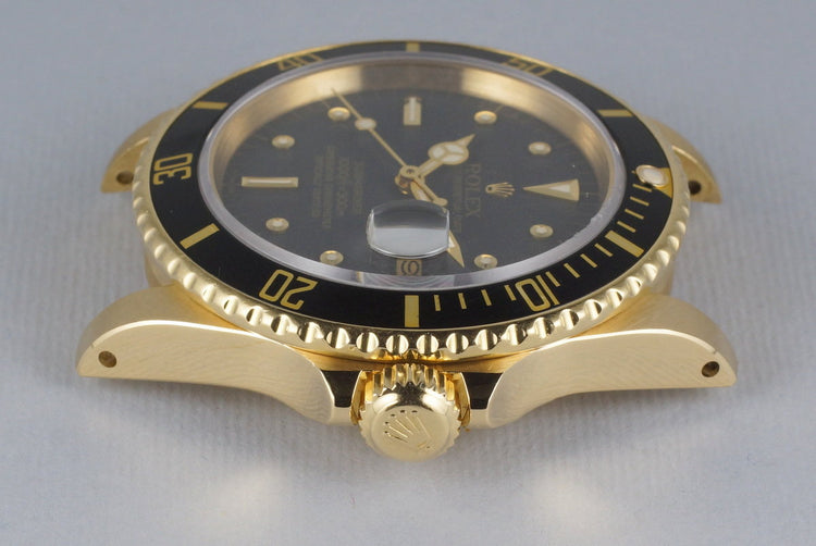 1983 Rolex YG Submariner 16808 Black Nipple Dial