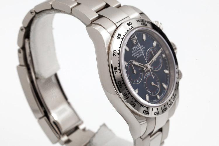 2017 Rolex WG Daytona 116509 Blue Dial with Box and Papers