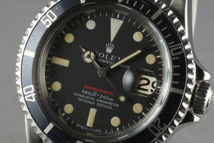 1970 Rolex Red Submariner 1680 with Mark IV Dial