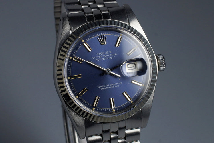 1972 Rolex DateJust 1601 with Blue Dial