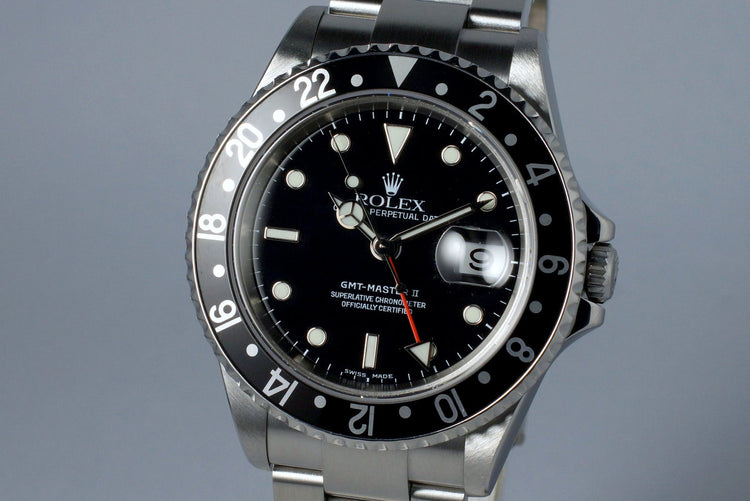 2004 Rolex GMT II 16710 with Box and Papers