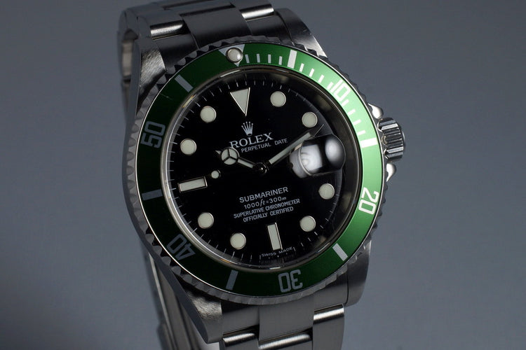 2005 Rolex Green Submariner 16610V
