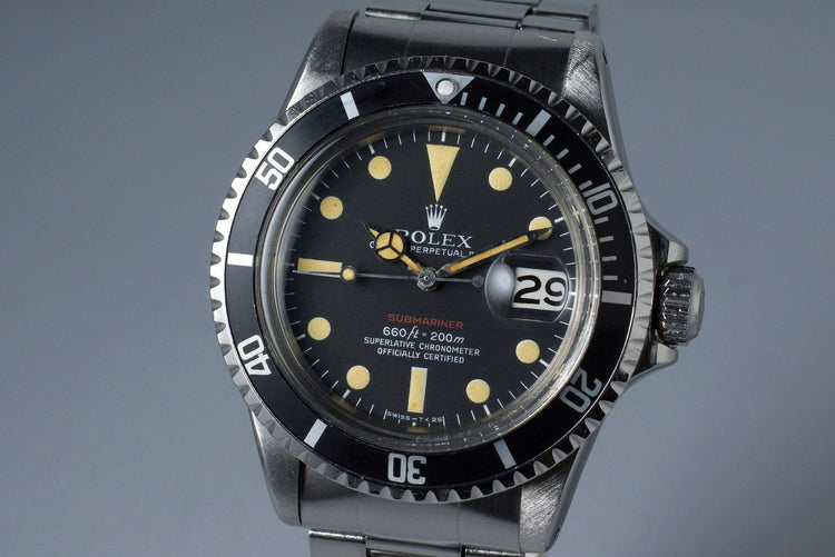 1972 Rolex Red Submariner 1680 Mark V Dial