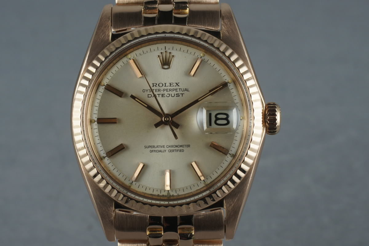 HQ Milton 1967 Rolex Datejust 1601 Rose Gold Inventory 2120