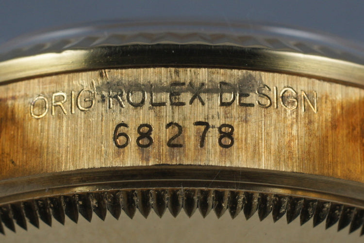 1985 Rolex 18K MidSize Datejust 68278 with Factory Diamond Dial