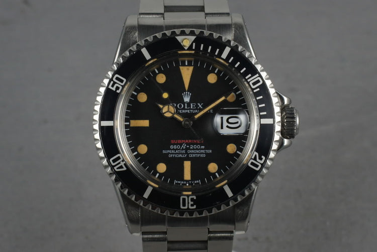 1971 Rolex Red Submariner 1680 Mark 4 with Orange Colored Lume