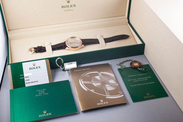 2015 Rolex 18K Rose Gold Cellini 50525 with Box and Papers