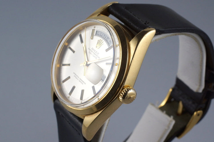 1972 Rolex YG Day-Date 1802 Silver Sigma Dial