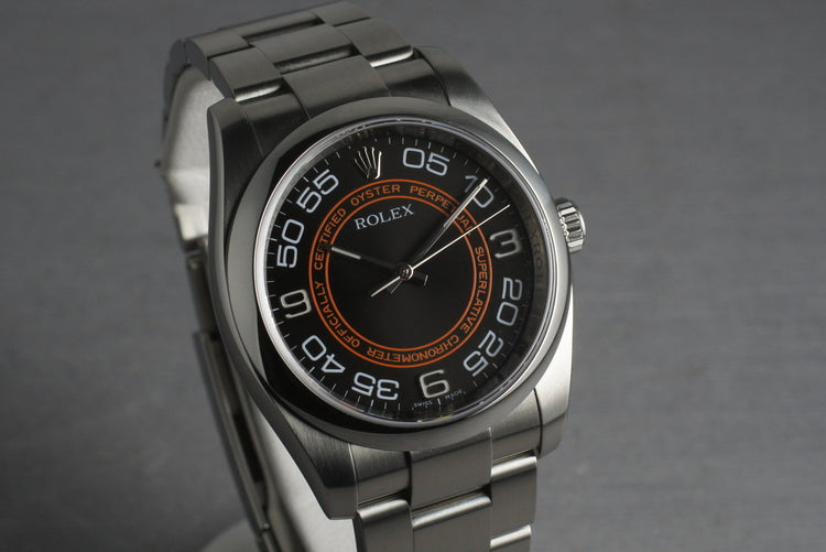 Rolex Oyster 116000 Concentric Orange and Black Dial