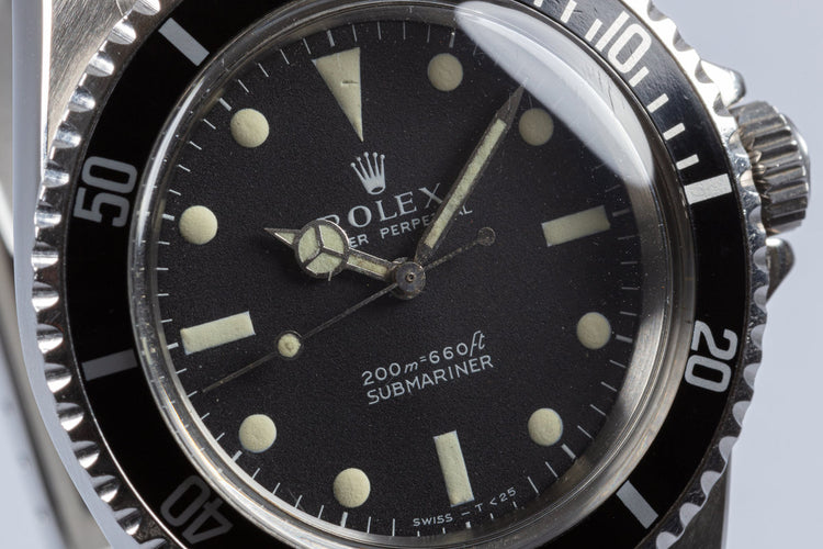 1967 Rolex Submariner Meters First Dial with Creamy "Day Glow" Lume