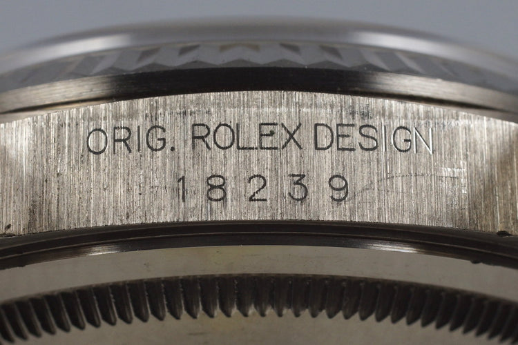 1995 Rolex WG Day-Date 18239 Silver Dial