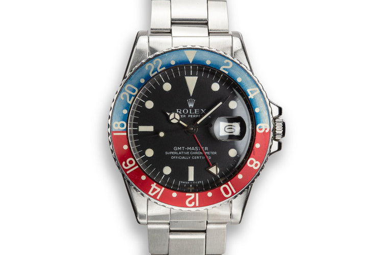 1971 Rolex GMT-Master 1675 with Box and Double Punch Papers