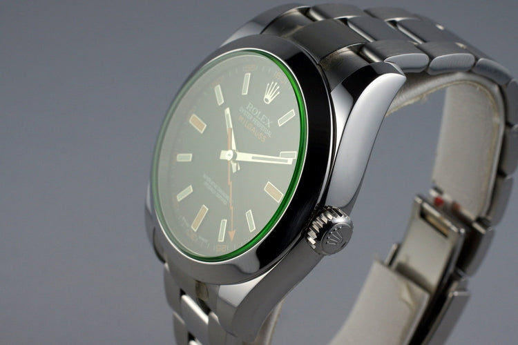 2009 Rolex Milgauss Green 116400V