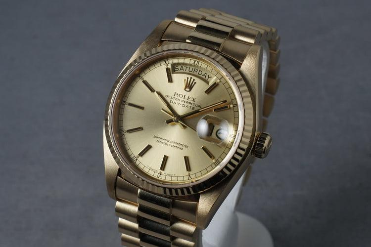 1980 Rolex President 18038 with RSC service Papers