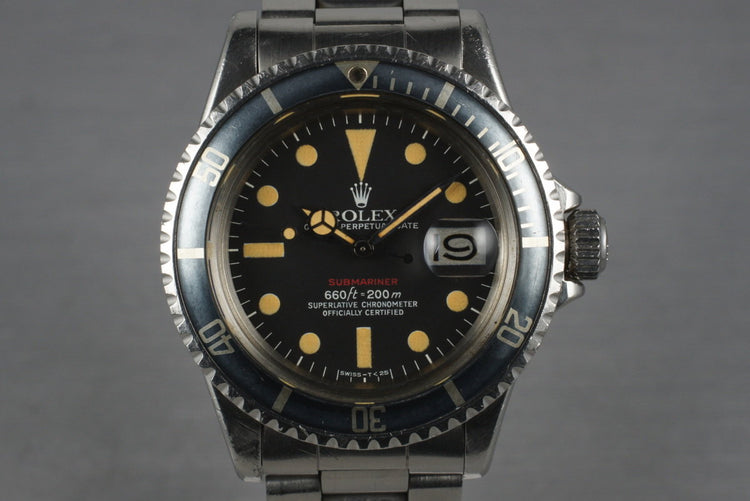1972 Rolex RED Submariner 1680 Mark 6 Dial with Box and Papers