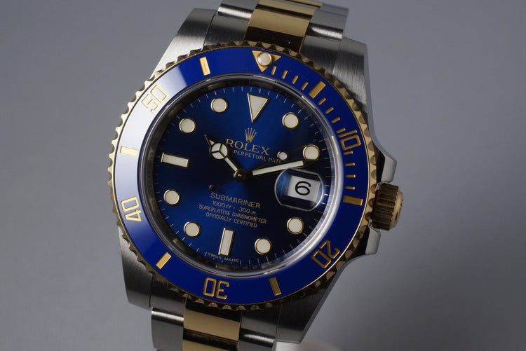 2015 Rolex Two Tone Submariner 116613LB with Box and Papers