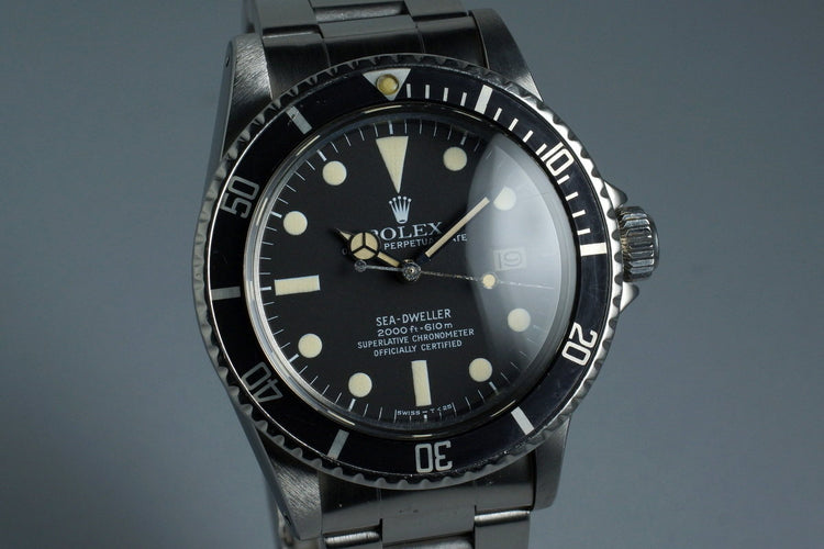 1978 Rolex Sea Dweller 1665 Mark I Dial with Box and Papers