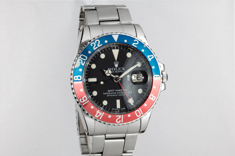 1977 Rolex GMT-Master 1675 "Pepsi" with Box, Papers, and Service Papers