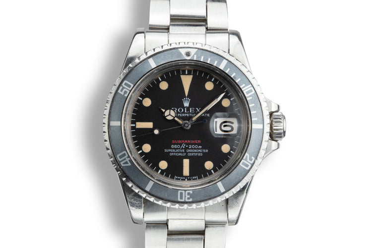 1969 Rolex Red Submariner 1680 MK IV Dial with Box and Double Punch Papers